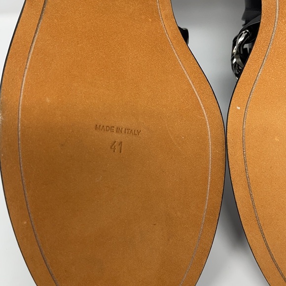 Givenchy Black Leather Silver Chain Ankle Boots NIB - Picture 7 of 15